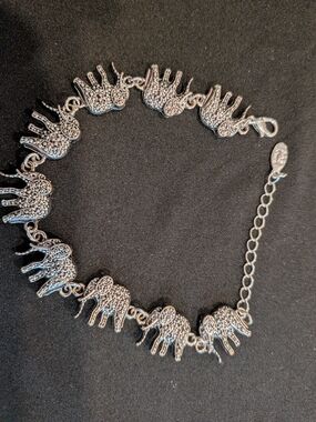 Silver Elephant Charm Bracelet - Women Jewelry